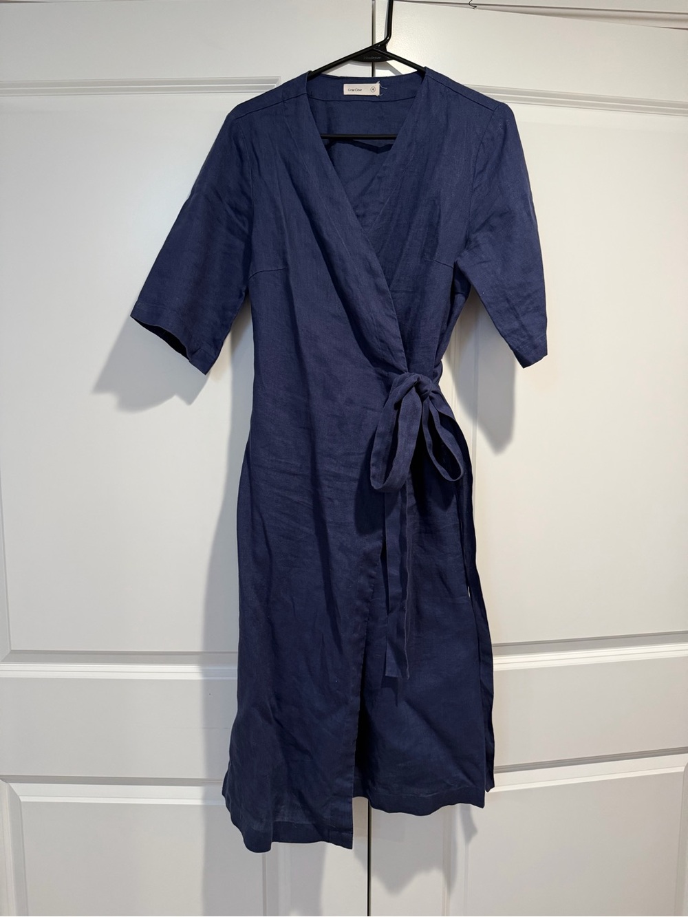 Grae Cove Navy Wrap Dress - V-Neck Tie Waist